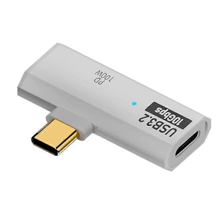 USB-C / Type-C Hane till Dubbel Type-C Hona USB3.2/10Gbps OTG-omvandlare PD100W Laddningsadapter