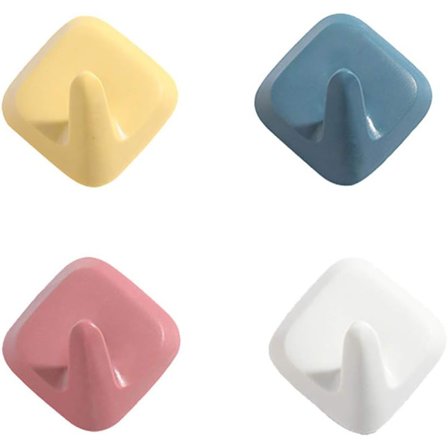 Käytännöllinen 4-osainen liimakoukkuteline, söpö ja hauska kattilankoukku