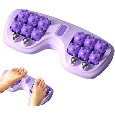 Fotmassasjeapparat - Fotmassasjeruller - Bærbar - Tre massasjeteknikker (Lilla)