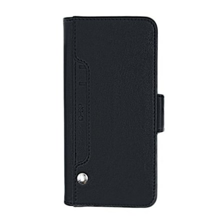 Flip Stand PU Leather Kickstand Card Case Black For iPhone X/XS