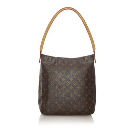 Louis Vuitton Vintage, Pre -owned Monogram Looping GM Canvas Bruin, Dames, Maat:ONE Size