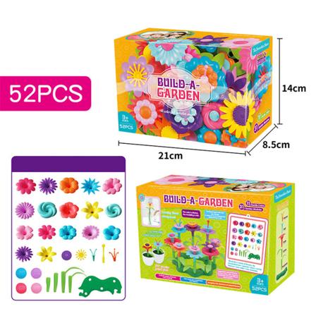 Tee-se-itse kukkapuutarha-rakennuslelu luoville 3-D-palapelille pinottava Montessori-lelu-leikkisarja esikouluikäisille tytöille Gi