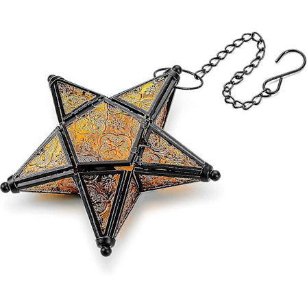 Lyslykt Vindusdekorasjon Hengende Ornamenter - Oransje