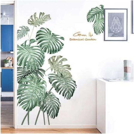 2 st 90x120cm DIY väggklistermärke, nordisk minimalistisk stil grön Lea