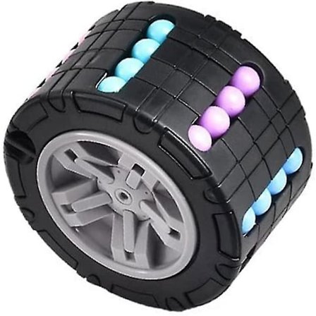 Magic Bean Cube Roterende Bønne Fidget Legetøj Fingertip Afspænding Legetøj Sort Magic Cube (1 stk, Sort)