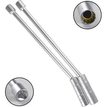 2-pakke 14mm & 16mm svingbar magnetisk tennplugg socketnøkkel, 360 roterbar tennplugg fjerning verktøy Universal Jo Det perfekte valget fra SHLM