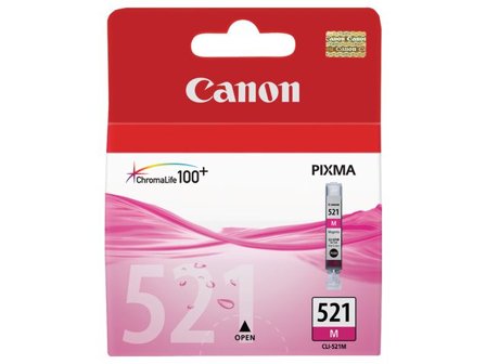 Canon Bläckpatron PIXMA CLI-521 M, 2935B001, ChromaLife100+-bläck, magenta, singelförpackning - Lyreco - Toner och bläck - Bläckpatroner - 
