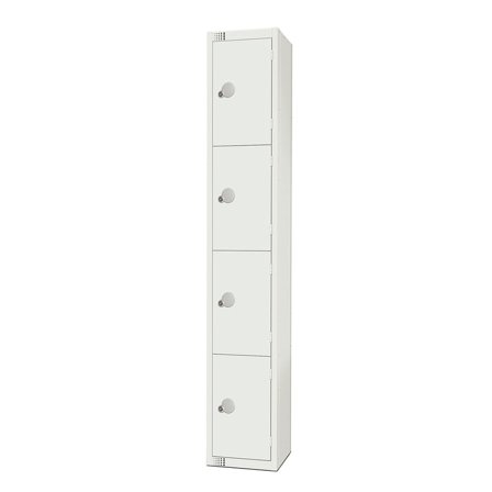Elite white locker, 4 door, 1800x300x300 mm, all white