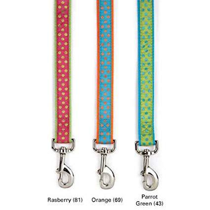 Polka Dot Koppel - Raspberry - Large - Textilkoppel, Rullkoppel, Draglinor, Läderkoppel, Långlinor, Flexikoppel på Doggie.se
