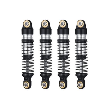 4kpl metallinen iskunvaimennin Trx4m -4m 1/18 Rc Crawler -autoon, päivitys osat, musta