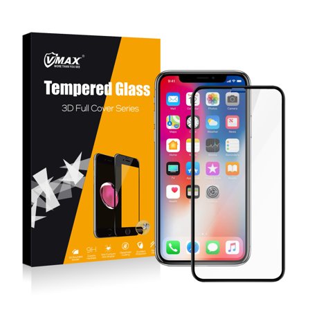 VMAX skjermbeskytter iPhone Xs Max - svart, herdet glass