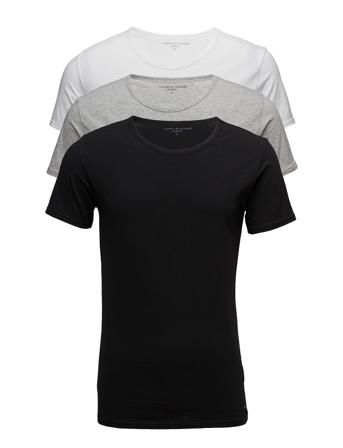 Stretch Cn Tee Ss 3Pack Underwear Night & Loungewear Pyjama Tops Svart Tommy Hilfiger