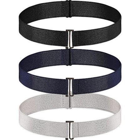 3 Stykker Elastisk Belte For Kvinner Elastisk Midjebelte Usynlig Belte Uten Synlig Spenne Justerbart Stretch Belte Uten Spenne For Jeans Bukser Kjoler
