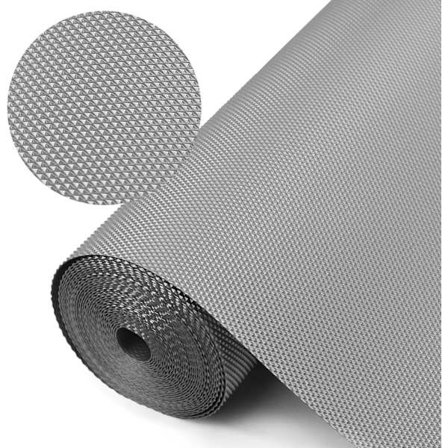 Laatikonsuojus - 60 x 500 cm - Liukumaton - Vedenpitävä ja tarttumaton - Hyllyille, kaappeihin, laatikoihin, jääkaappiin, kotiin, toimistoon - Harmaa