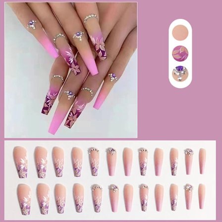 24 stk matte pulverblader (limtype) (limtype) Falske Na