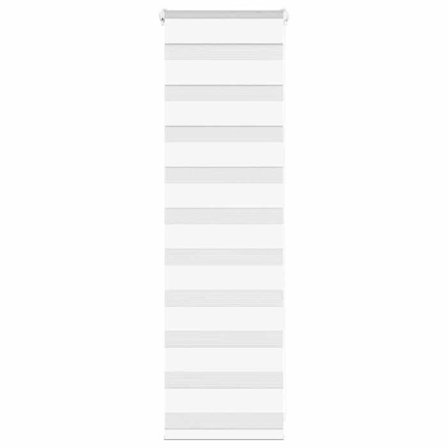 vidaXL Rullgardin zebramönstrad vit 50x100 cm tygbredd 45,9 cm polyester, zebrarullgardin, zebrarullgardin för fönster, 4014719