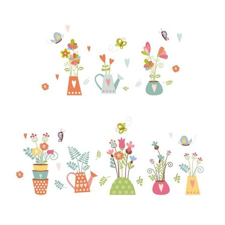 Hage Pottebutikk Veggklistremerker Planter Hjemmedekor Stue Blomst