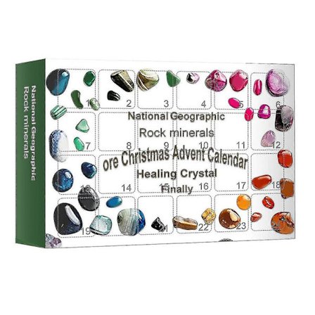 24 kpl Malmi Sokkolaatikko Kristalli Joulukalenteri 24 Päivää Laskenta Kivi Kokoelma Koriste Uutuus Joululahjat Lapsille Aikuisille Parantava 