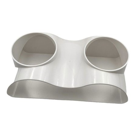 Akvarium Underjordisk Tunnel Hule Kurve To Huller, Visning af Fisk & Rejer Under Grus Tunnel Akvarium Indretning Dekoration B