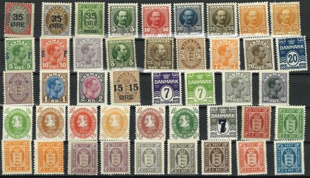 Danmark - Samling på 1 instickskort - Postfrisk