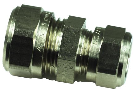 Gelia 3006111402 Klämringskoppling rak, koppar-koppar, förminskad, mässing 16 x 15 mm, Installation