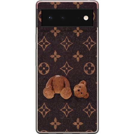 Yhteensopiva Puhelinkuori Google Google Pixel 6 Graafinen monogrammikuvio, jossa taiteellisesti muotoiltu nalle