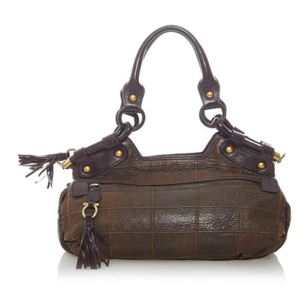 Salvatore Ferragamo Pre-owned, Gancini Leather Shoulder Bag Bruin, Dames, Maat:ONE Size