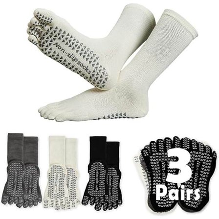 3 par - Sokker - Skridsikre sokker - Yoga Sokker - Damesokker - Skridsikre yoga sokker til damer