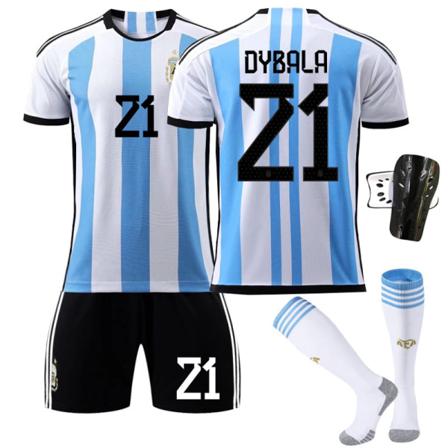 Qatar World Cup 2022 Argentina Fotbollsdräkt - Blåvit L