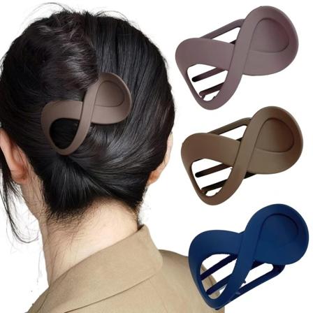 Franske hårspenner Store sett for kvinner Matte hårspenner for kvinner Tykt hår Tynt Elegant hårtilbehør (Brun Blå Lilla - Perfet