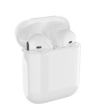 Alkuperäinen i12 Tws Stereo Langaton 5.0 Bluetooth In-Ear -kuulokkeet iPhone-kotelolla (valkoinen)