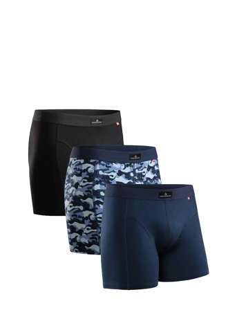 Men's Classic Trunks 3-Pack Blue Danish Endurance