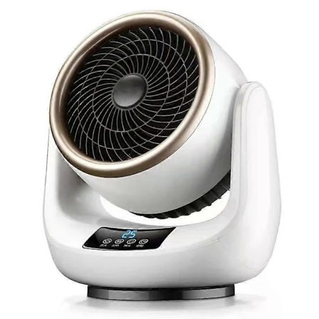 Batteridriven Värmefläkt för Camping, Värmefläkt för Kontor, 3 Värmeinställningar, Fläktläge, Avancerade Säkerhetsfunktioner, Hela Rummet (Eurostan...