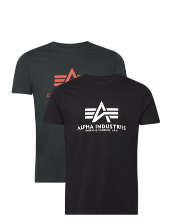 Alpha Industries Basic T 2 Pack - Black - XXL