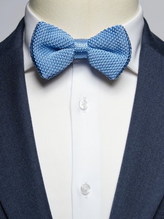 John Henric Men's Hellblaue Strickfliege Size Pre-tied