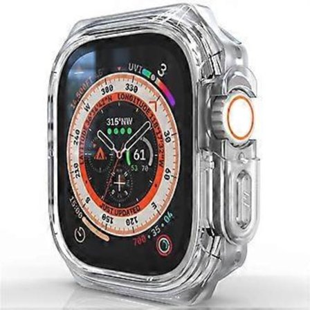 Kompatibel för Apple Watch Series 4 / 5 / 6 / SE / SE (2022) 40mm Klockram Fodral PC+TPU Smartwatch Kant Skydd (Transparent)