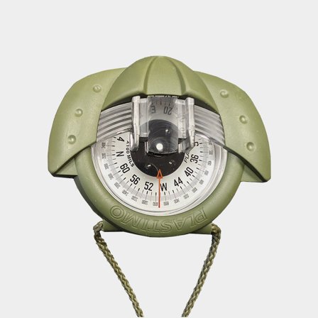 Plastimo Iris 50 Handpejlkompass i Militärgrön Plast, Stöttålig Marin Kompass med Prismaavläsning och Dubbla Funktioner