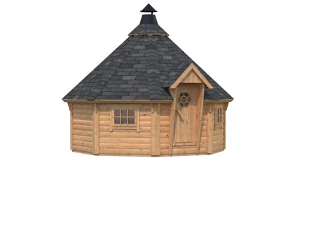 Palmako Eva Grillkåta 11,9 m²/inv. 11,4 m², brun impregnerad, Uterum