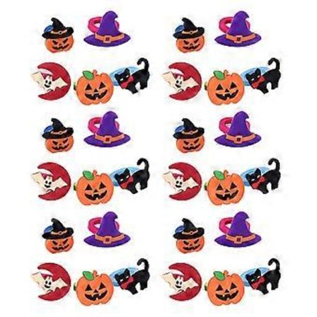 30 st Halloween Ringar Tecknade Ringar PVC Barnringar Pumpa Ringar Festgåvor Barnkalas Dekorationstillbehör