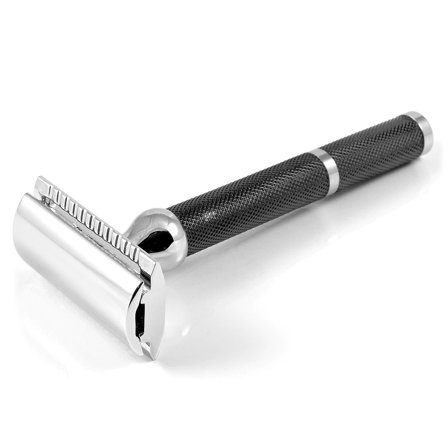 Sort Oldschool DE Barberskraber til mænd - Safety Razor