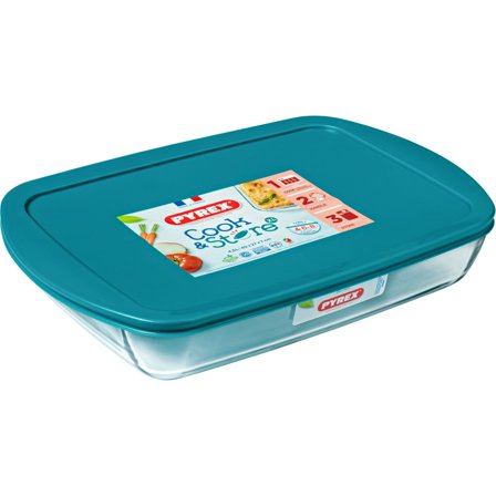 Pyrex Cook & Store matboks/ovnsform med lokk, 4,6 liter