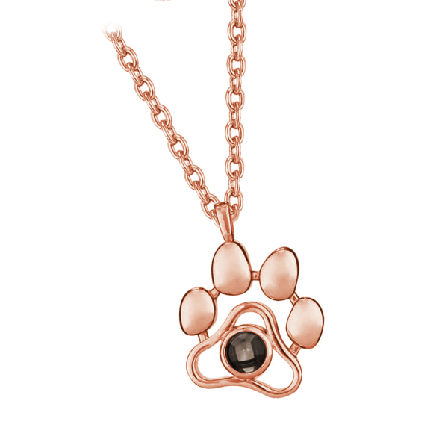 Kvinnor Halsband Pet Paw Palm Print Hängande Hals Smycken