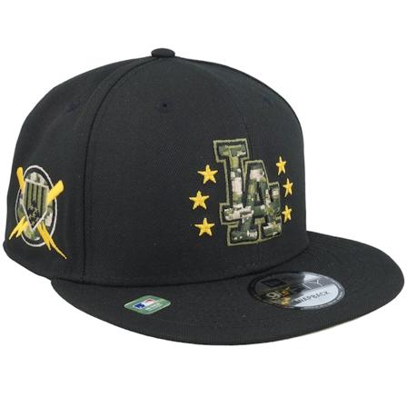 New Era - MLB Svart snapback Caps - Los Angeles Dodgers Mlb24 Armed Forces Day 9FIFTY Black Snapback @ Hatstore
