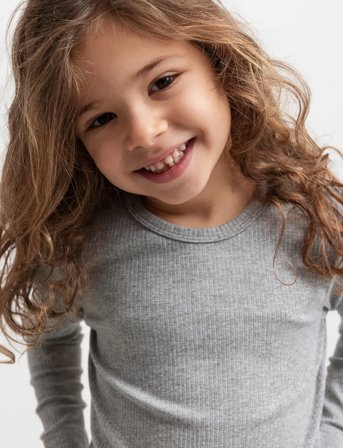 MarMar Copenhagen Plain Tee Ls - Grey - 116