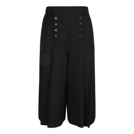 Saint Laurent Wide Bukser Sort, Dame Bukser
