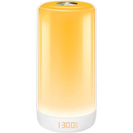 Vågn Op Lys, Totofac Solopgang Vækkeur Solnedgangssimulering Natlys Med 6 Naturlyde, Touch Kontrol, Trinløs Dæmpning