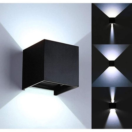 Moderne 12W LED-vegglampe/utendørs vegglampe, vanntett justerbar