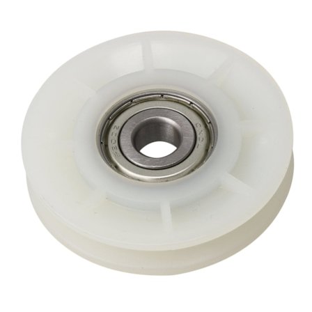 Taljer, blokker, remskiver Kremaktig hvit tungt nylon sporlager kabeltalje 60mm Last 90kg