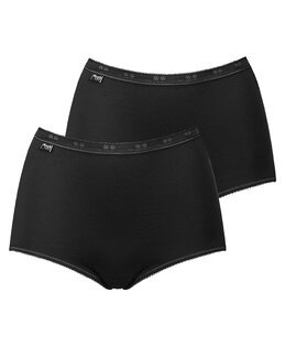 Stretchtruse Basic Maxi 2-pk Svart - 50 - Sloggi