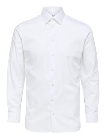 Slhslimethan Shirt Ls Classic Noos White Selected Homme